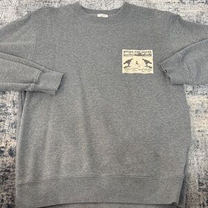 Brandy Melville Gray Graphic Crewneck Sweater